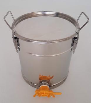 FASS MIT SCHLÖSSERN AUS ROSTFREIEM STAHL MIT AUSLAUFSICHEREM DECKEL 50KG HONIG